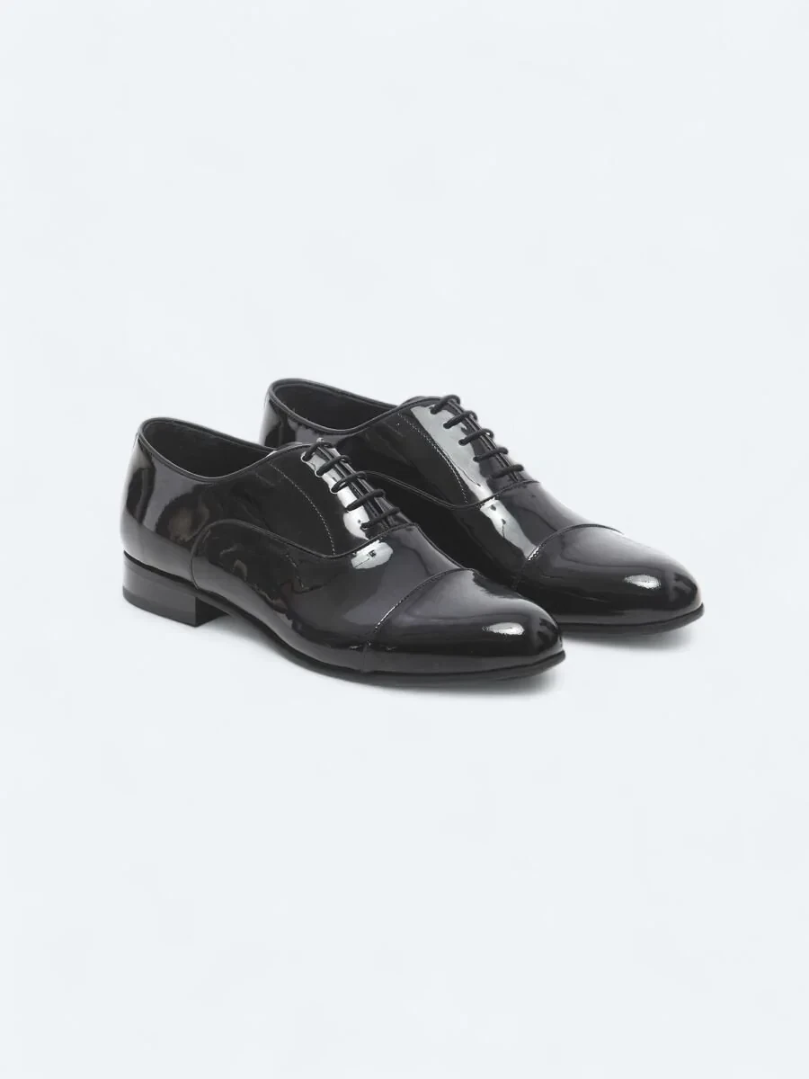 Black Leather Classical Dress Shoes - 2
