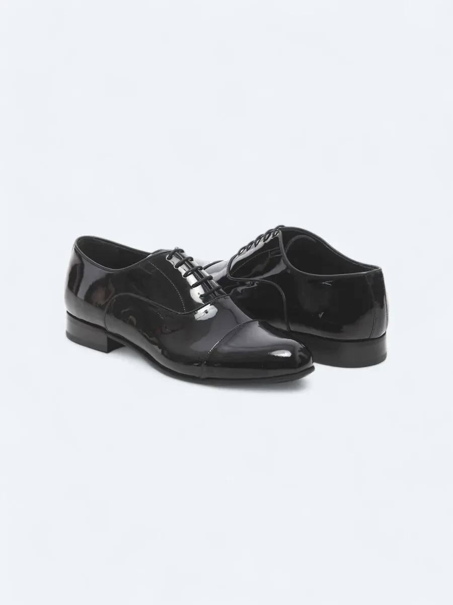 Black Leather Classical Dress Shoes - 3