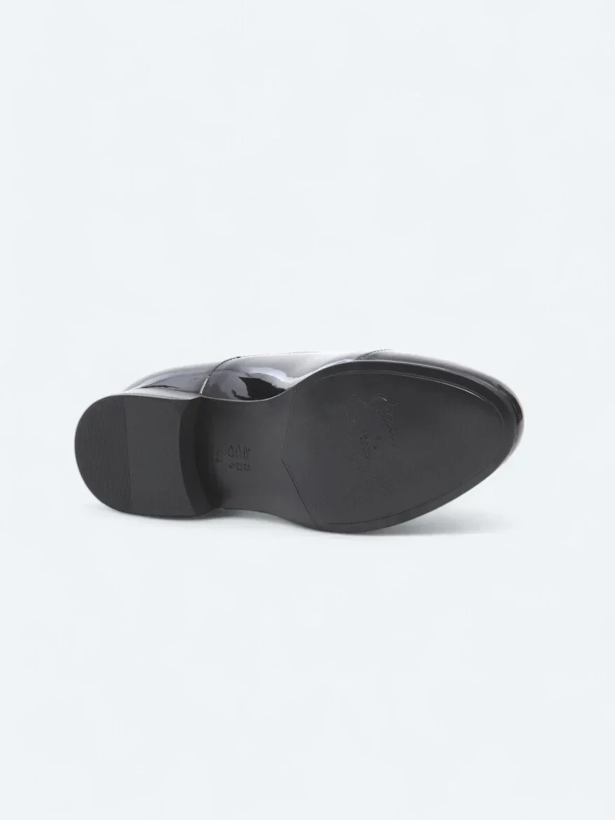 Black Leather Classical Dress Shoes - 4