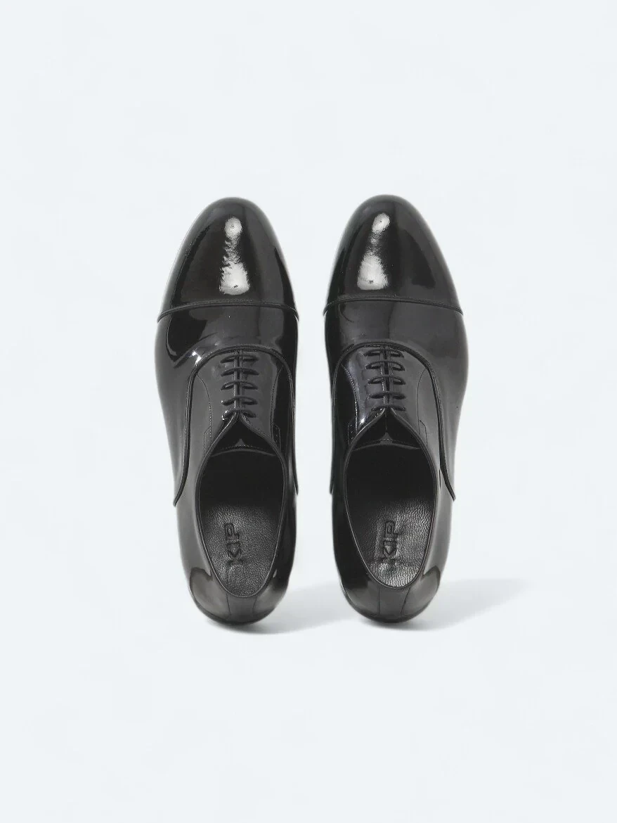 Black Leather Classical Dress Shoes - 5