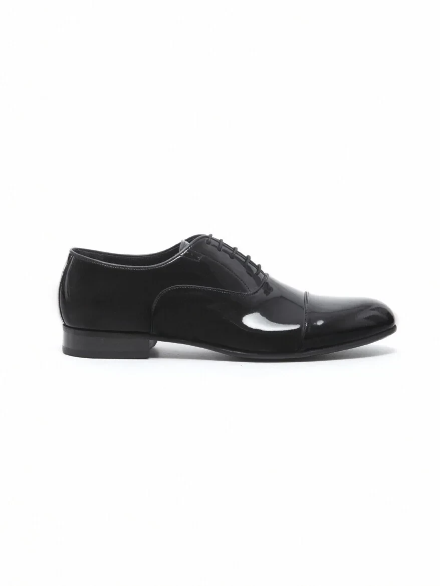 Black Leather Classical Dress Shoes - 1