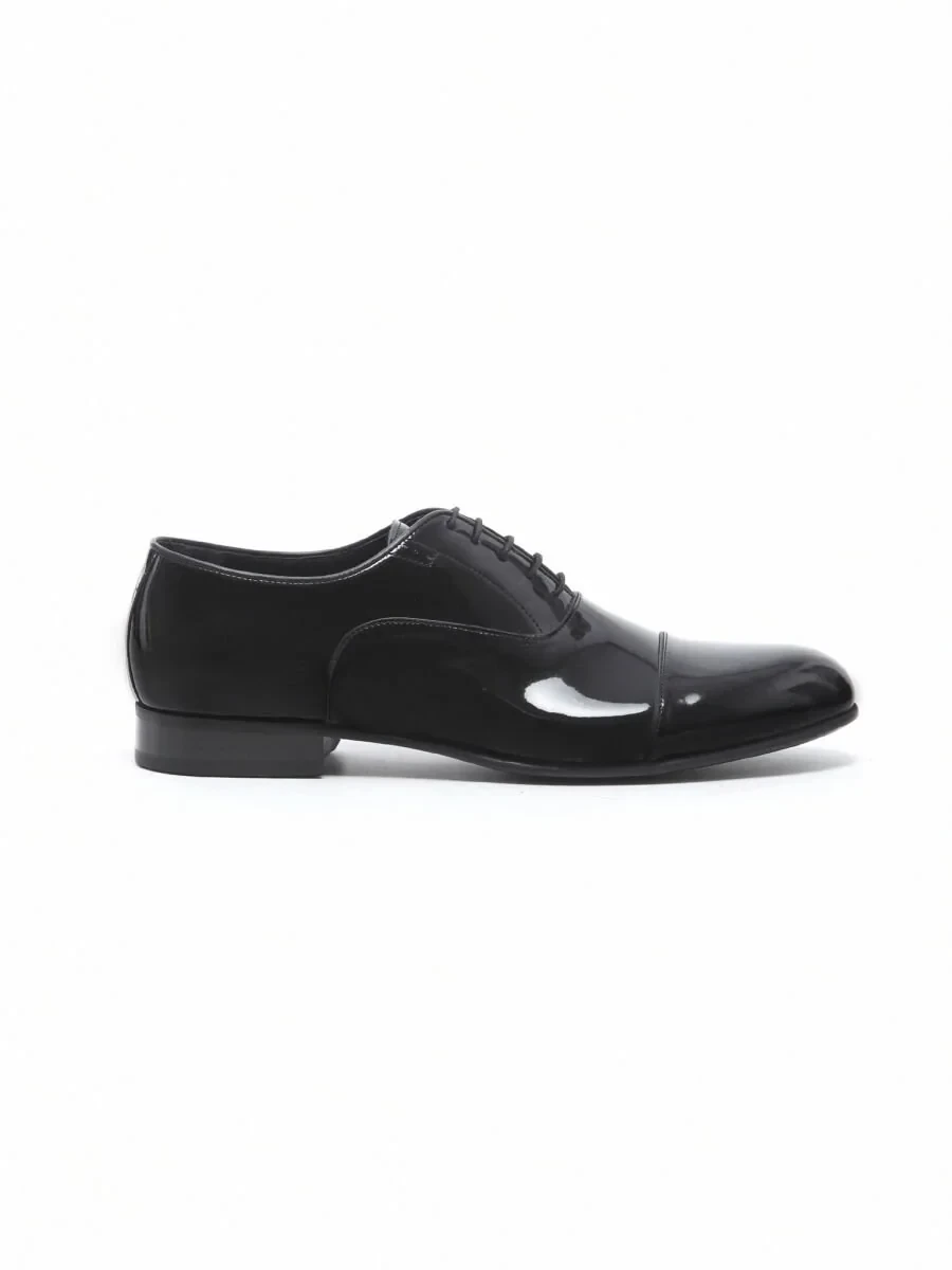 Black Leather Classical Dress Shoes - 1