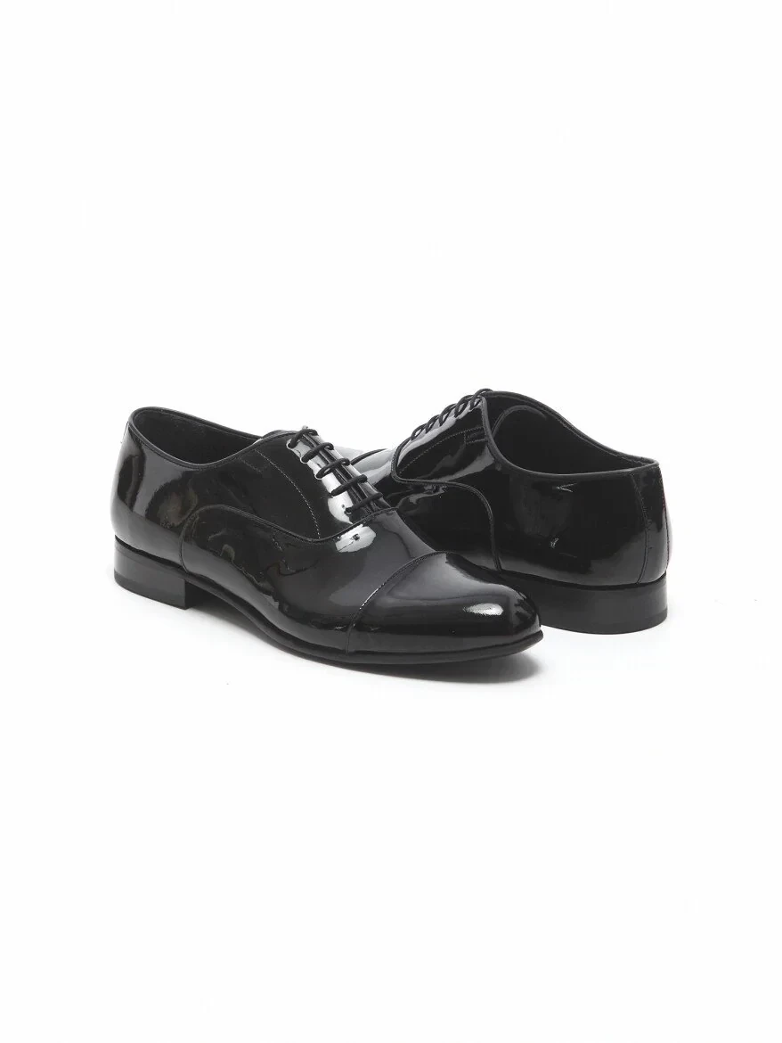 Black Leather Classical Dress Shoes - 3