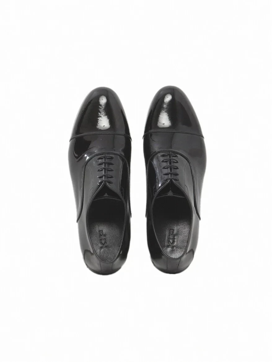 Black Leather Classical Dress Shoes - 5