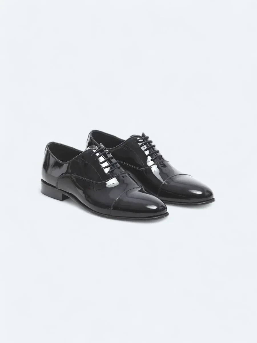 Black Leather Classical Dress Shoes - 2