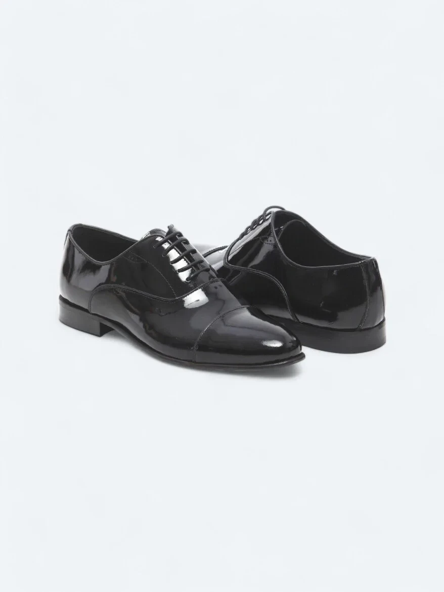 Black Leather Classical Dress Shoes - 3