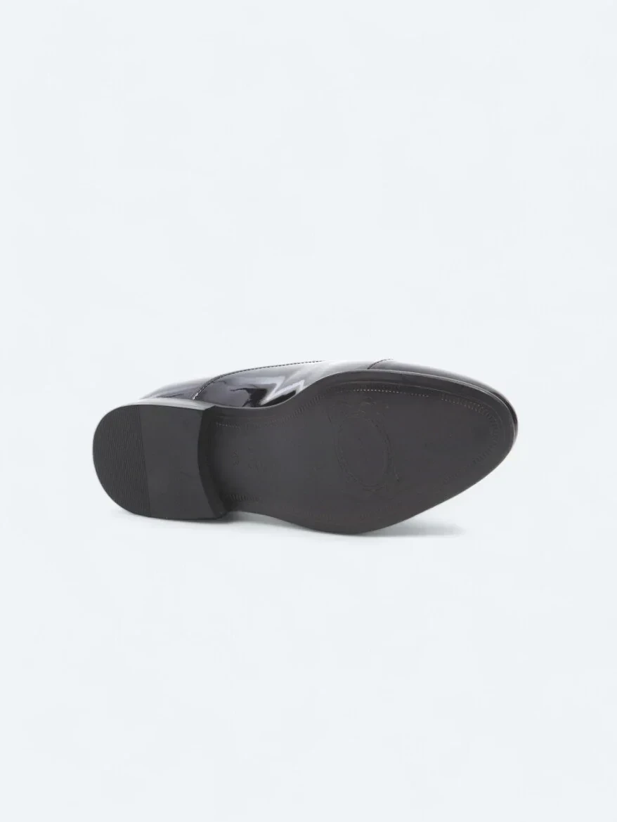 Black Leather Classical Dress Shoes - 4