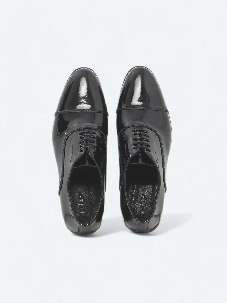 Black Leather Classical Dress Shoes - 5