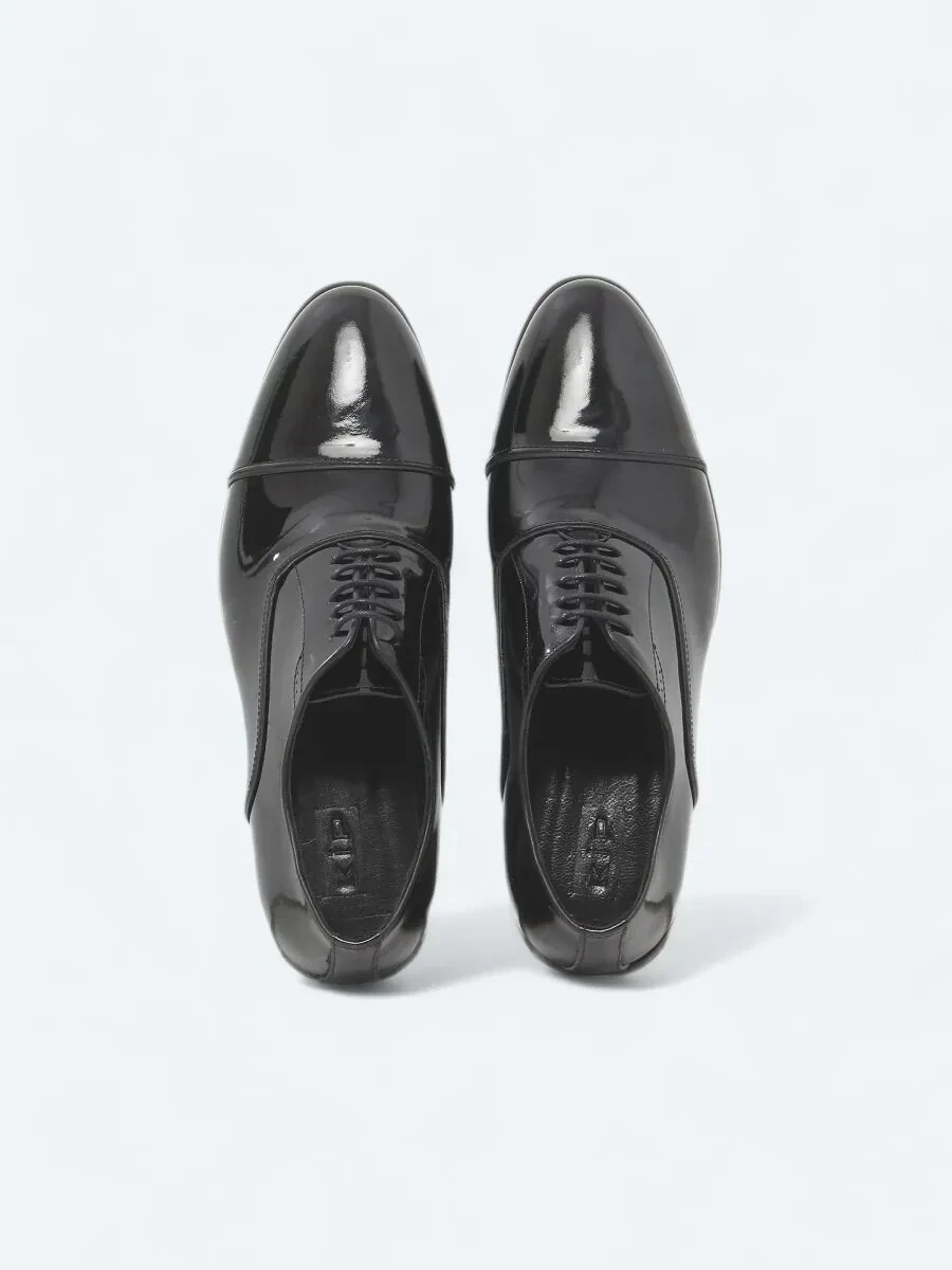 Black Leather Classical Dress Shoes - 5