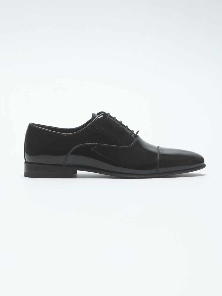 Black Leather Classical Dress Shoes - 1