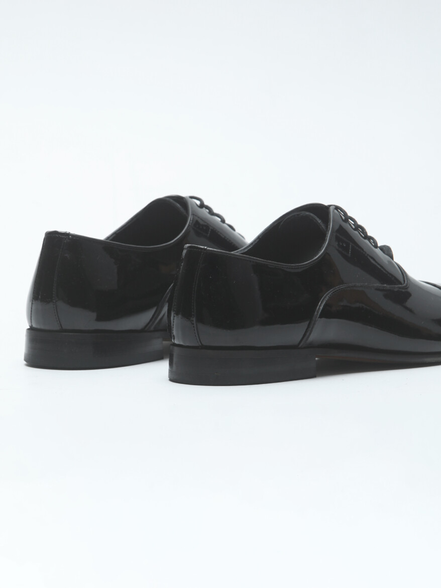 Black Leather Classical Dress Shoes - 5