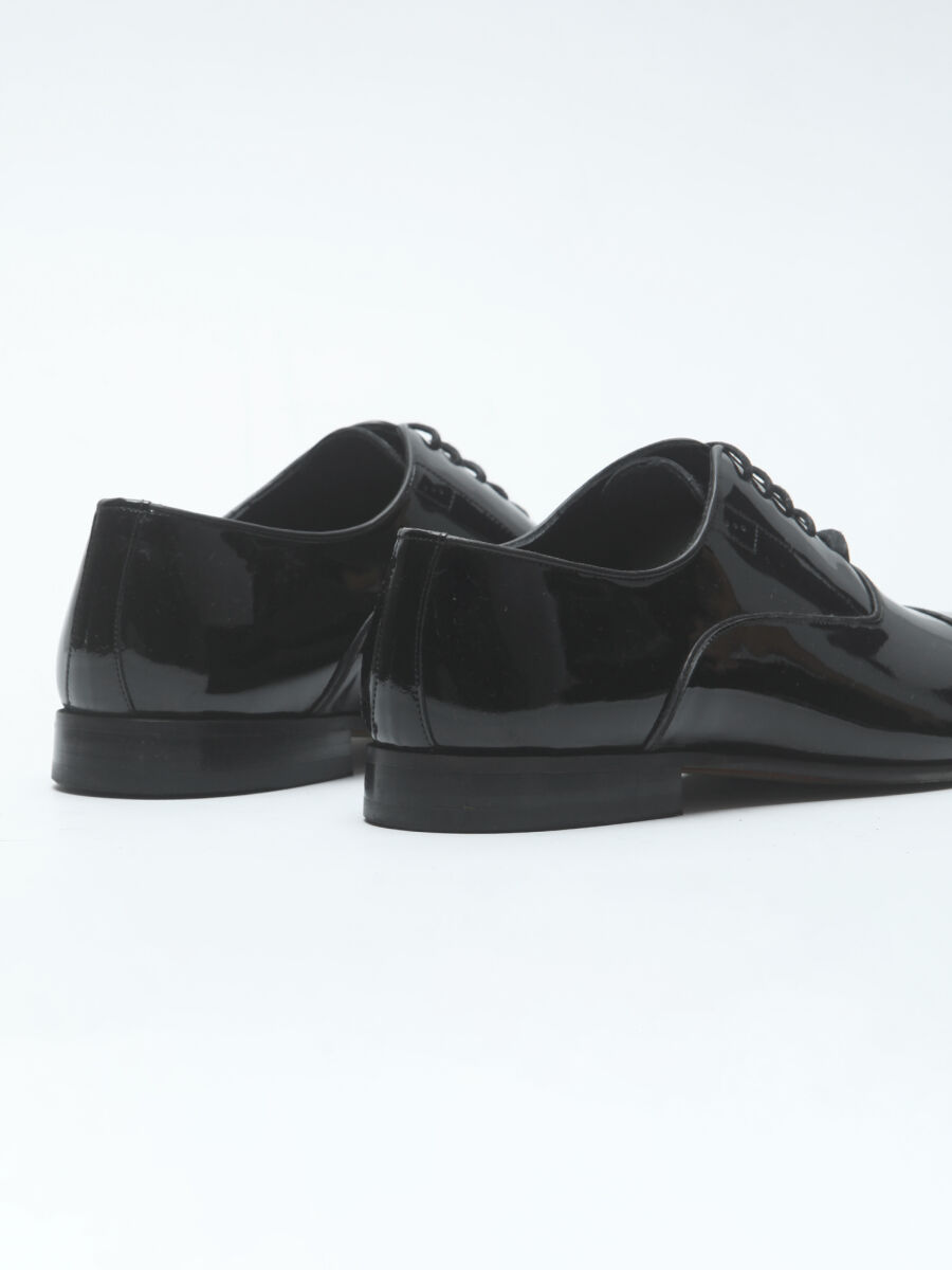 Black Leather Classical Dress Shoes - 5