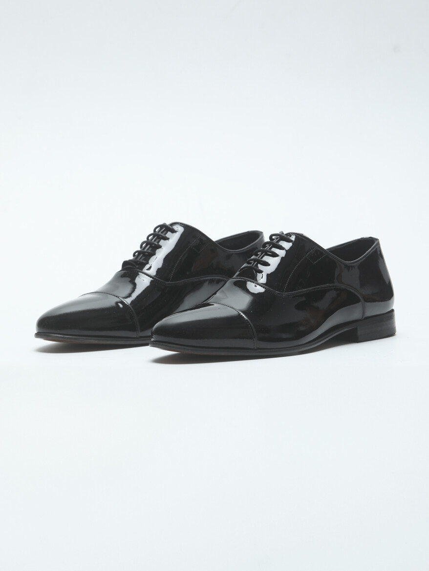 Black Leather Classical Dress Shoes - 2