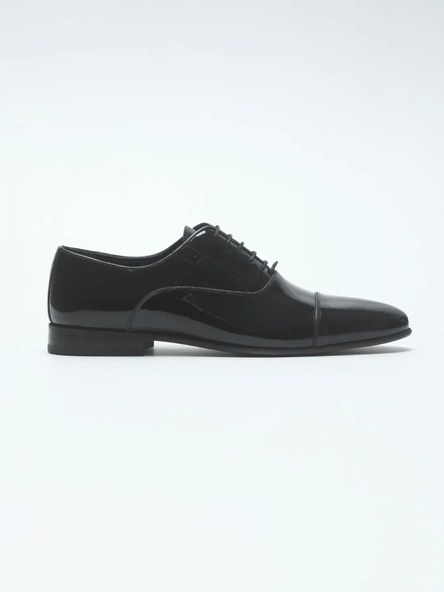 Black Leather Classical Dress Shoes - 1
