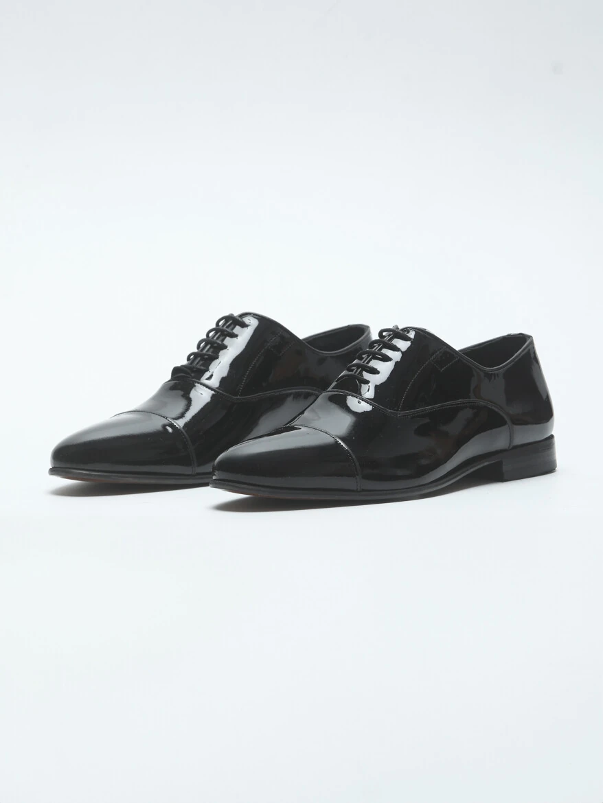 Black Leather Classical Dress Shoes - 2