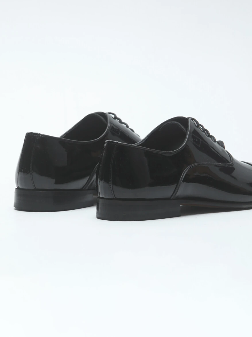 Black Leather Classical Dress Shoes - 5