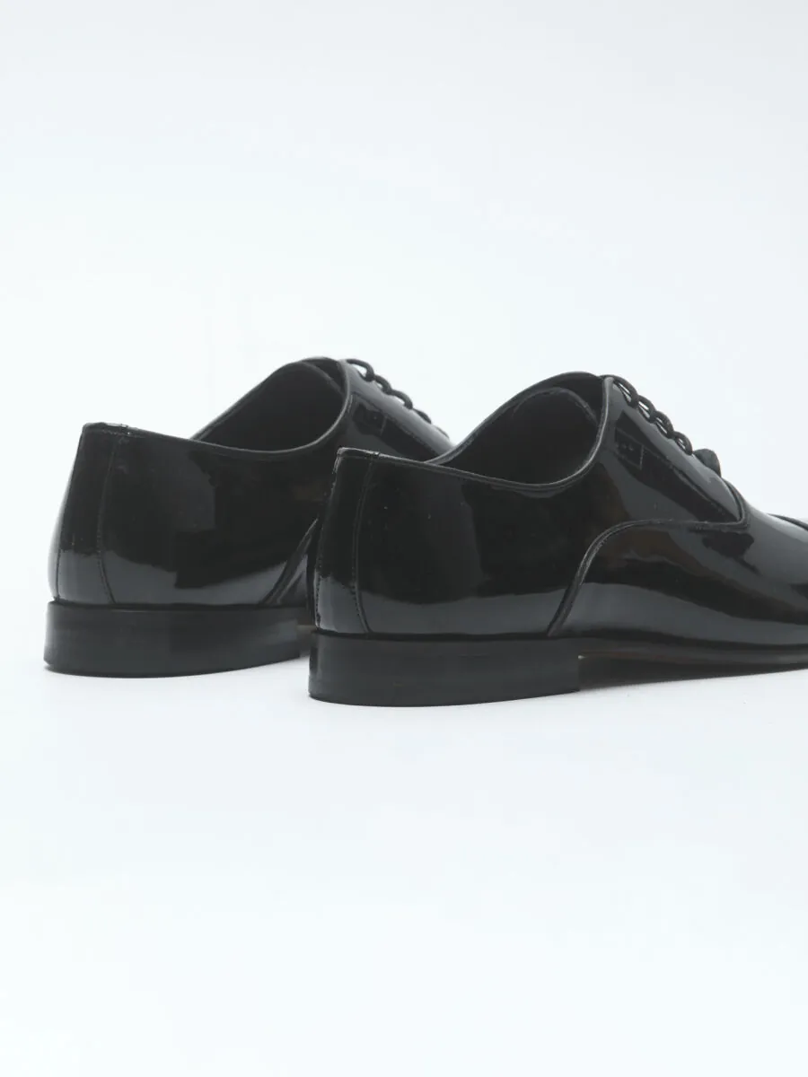 Black Leather Classical Dress Shoes - 5