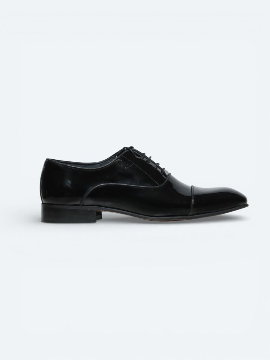 Black Leather Classical Dress Shoes - 1
