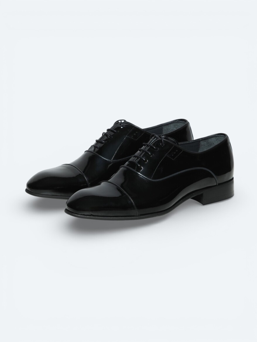Black Leather Classical Dress Shoes - 2