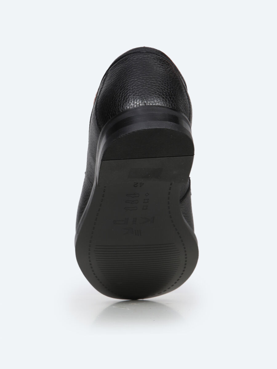 Black Leather Classical Loafer - 4