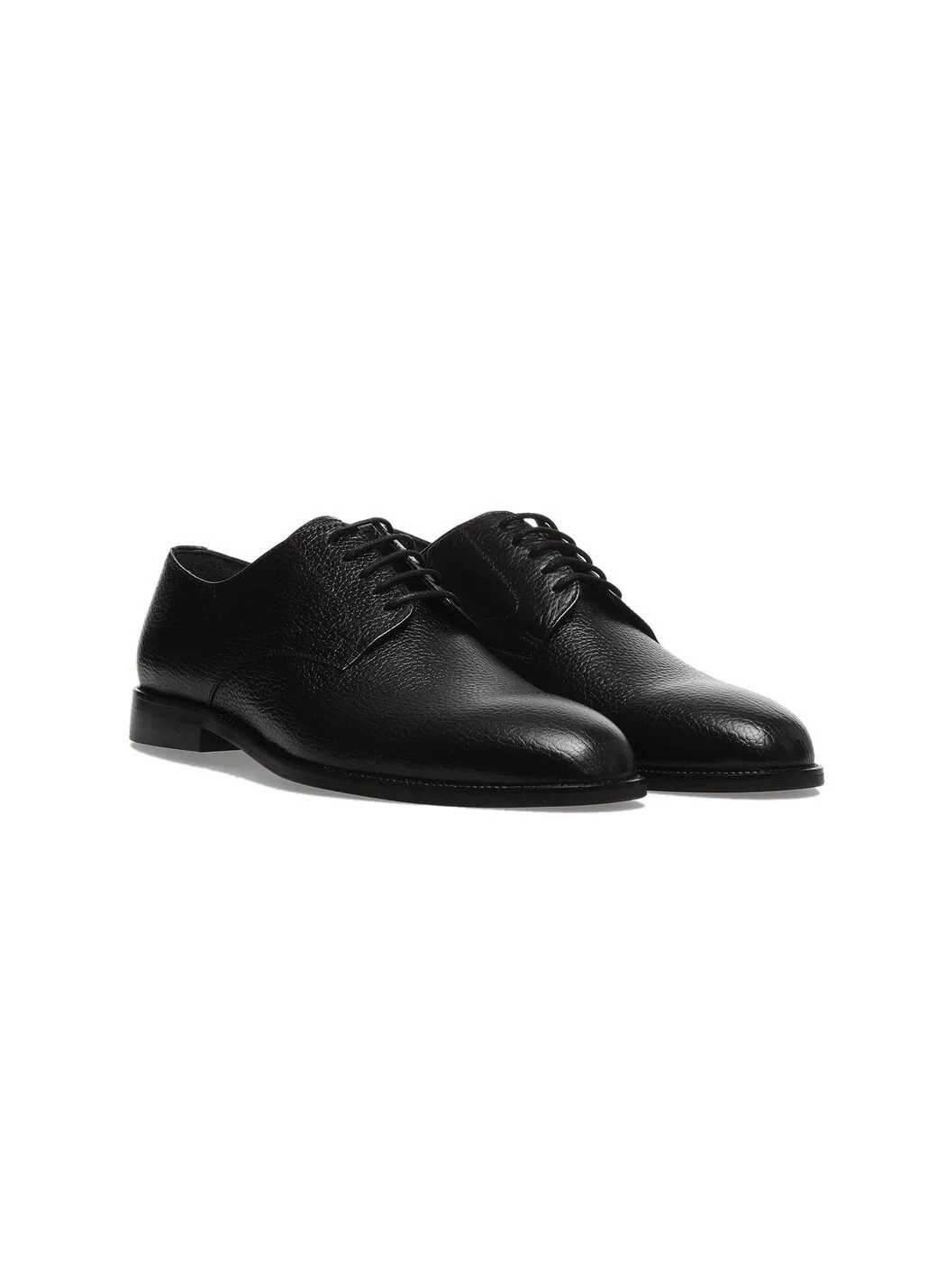 Black Leather Classical Shoes - 2