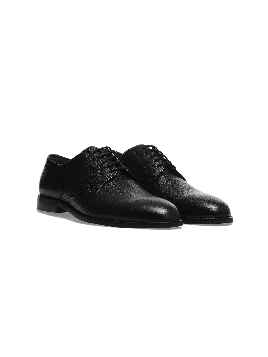 Black Leather Classical Shoes - 2