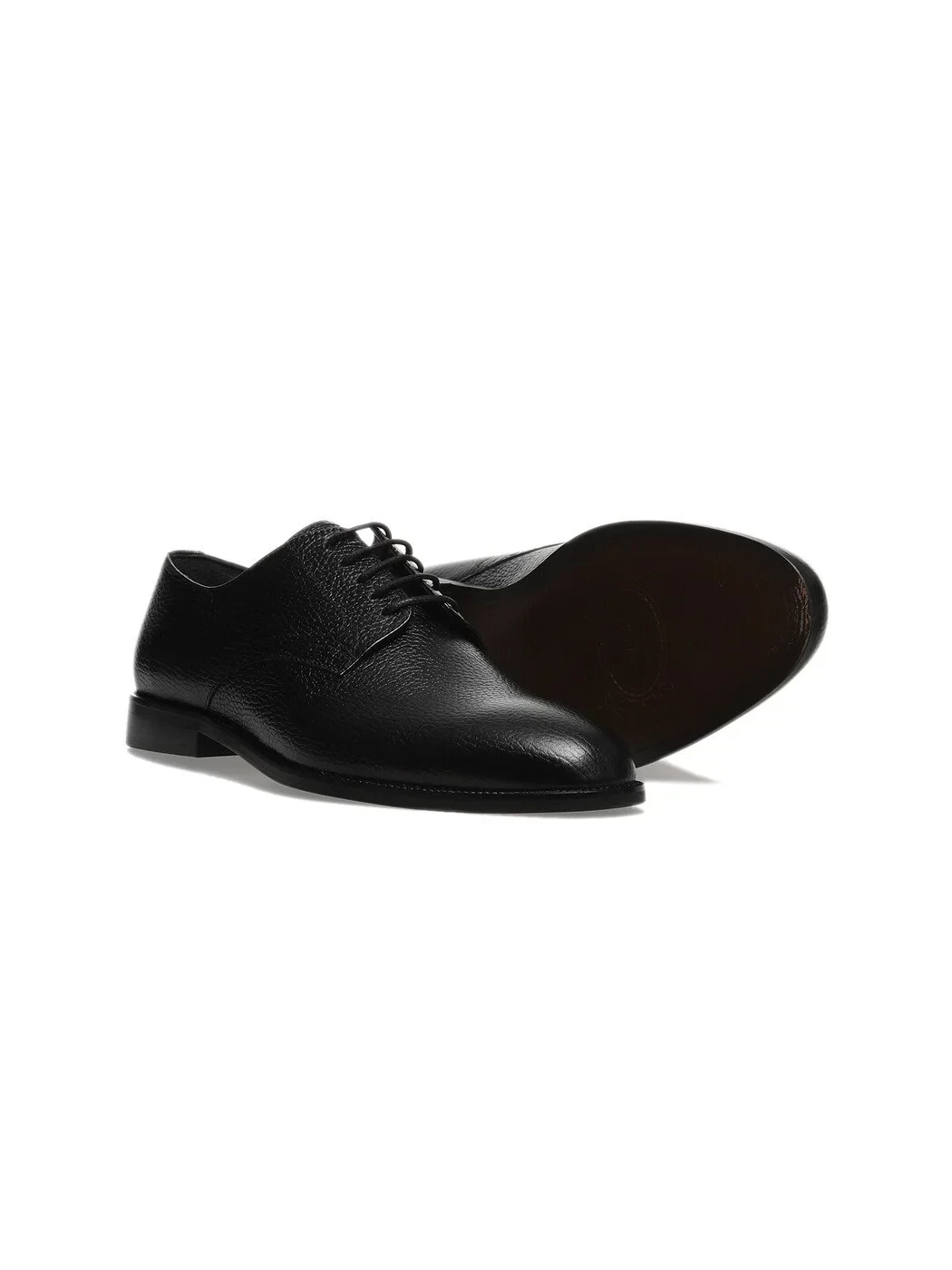 Black Leather Classical Shoes - 3