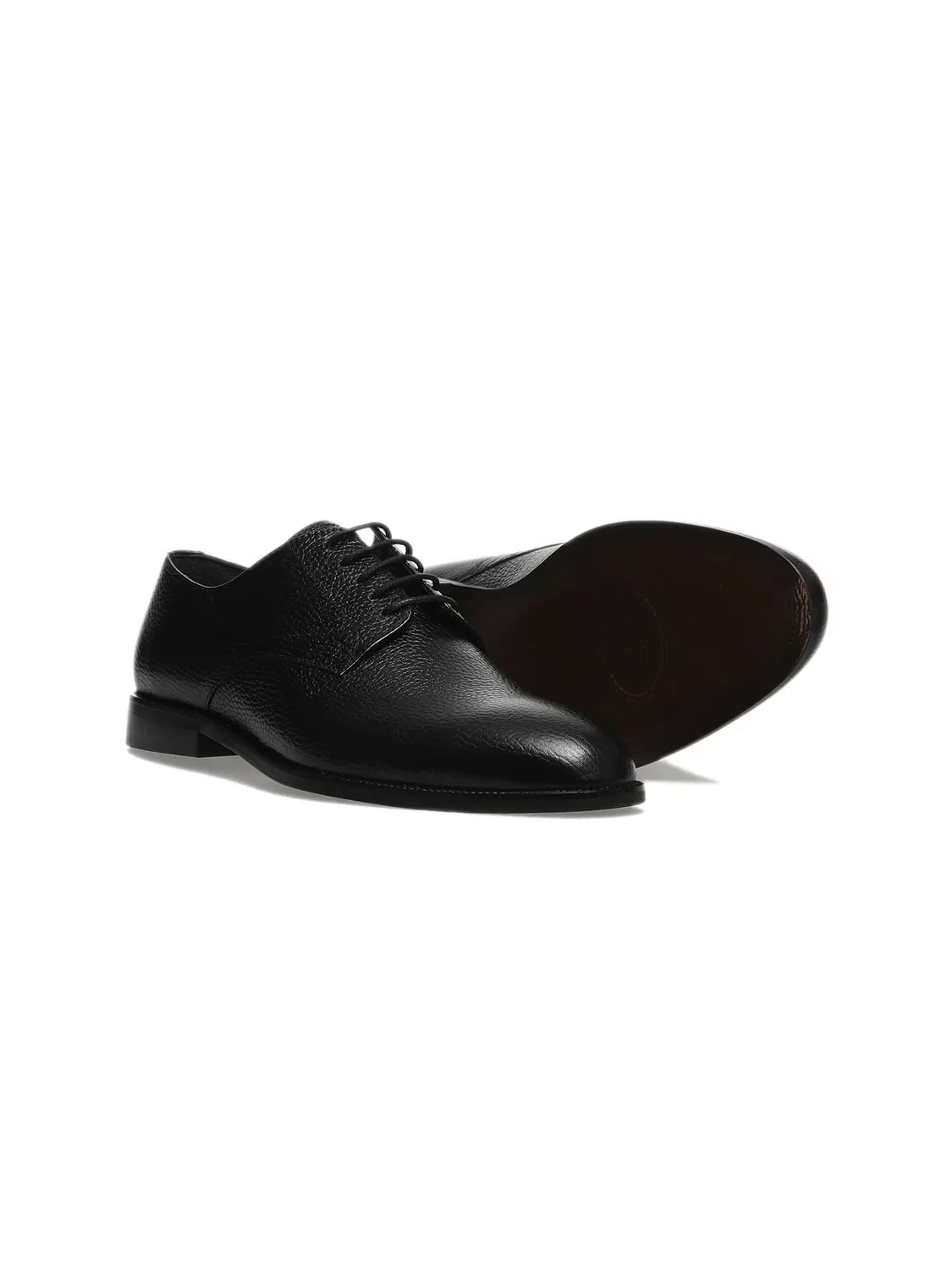Black Leather Classical Shoes - 3
