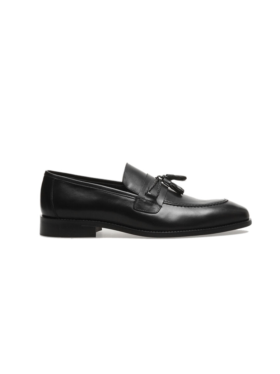Black Leather Classical Shoes - 1