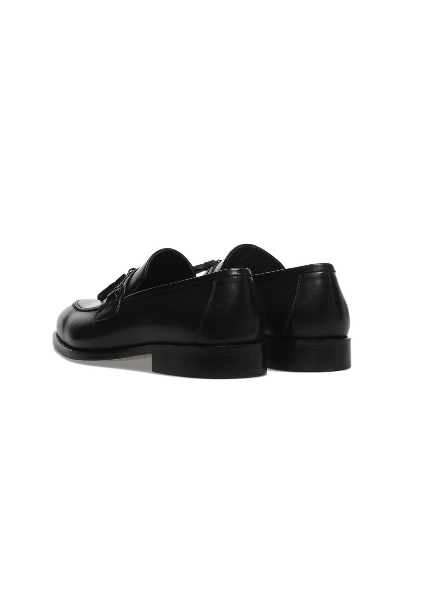 Black Leather Classical Shoes - 4