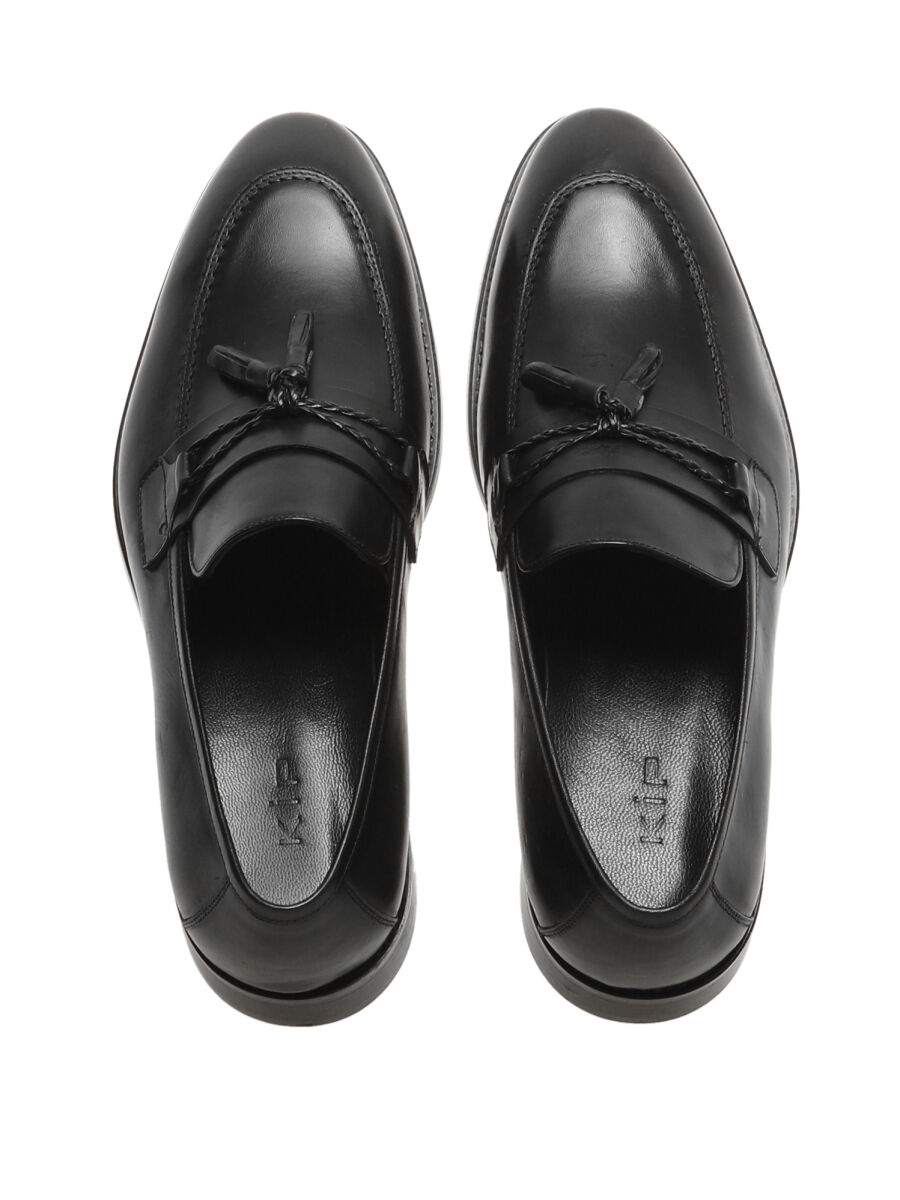 Black Leather Classical Shoes - 5