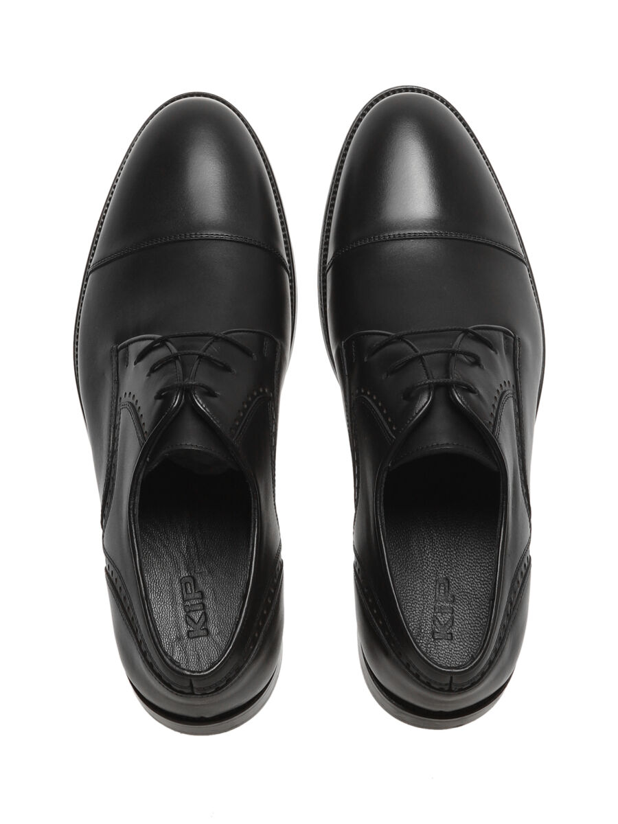 Black Leather Classical Shoes - 5
