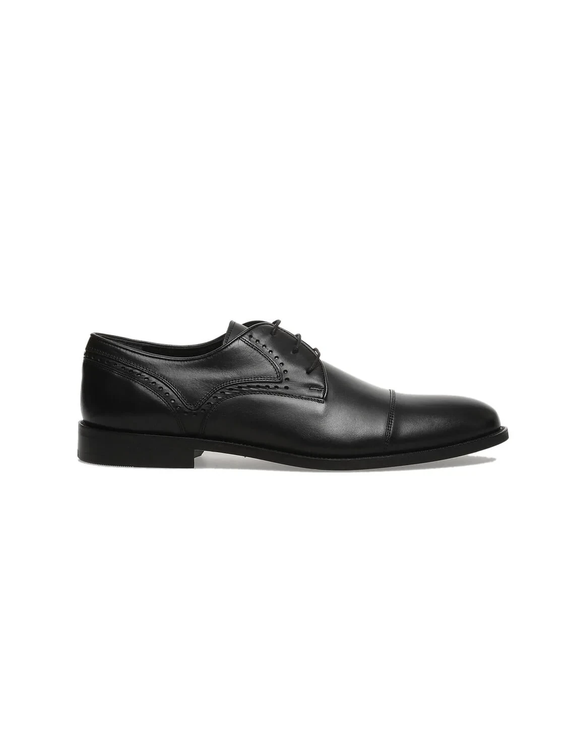 Black Leather Classical Shoes - 1