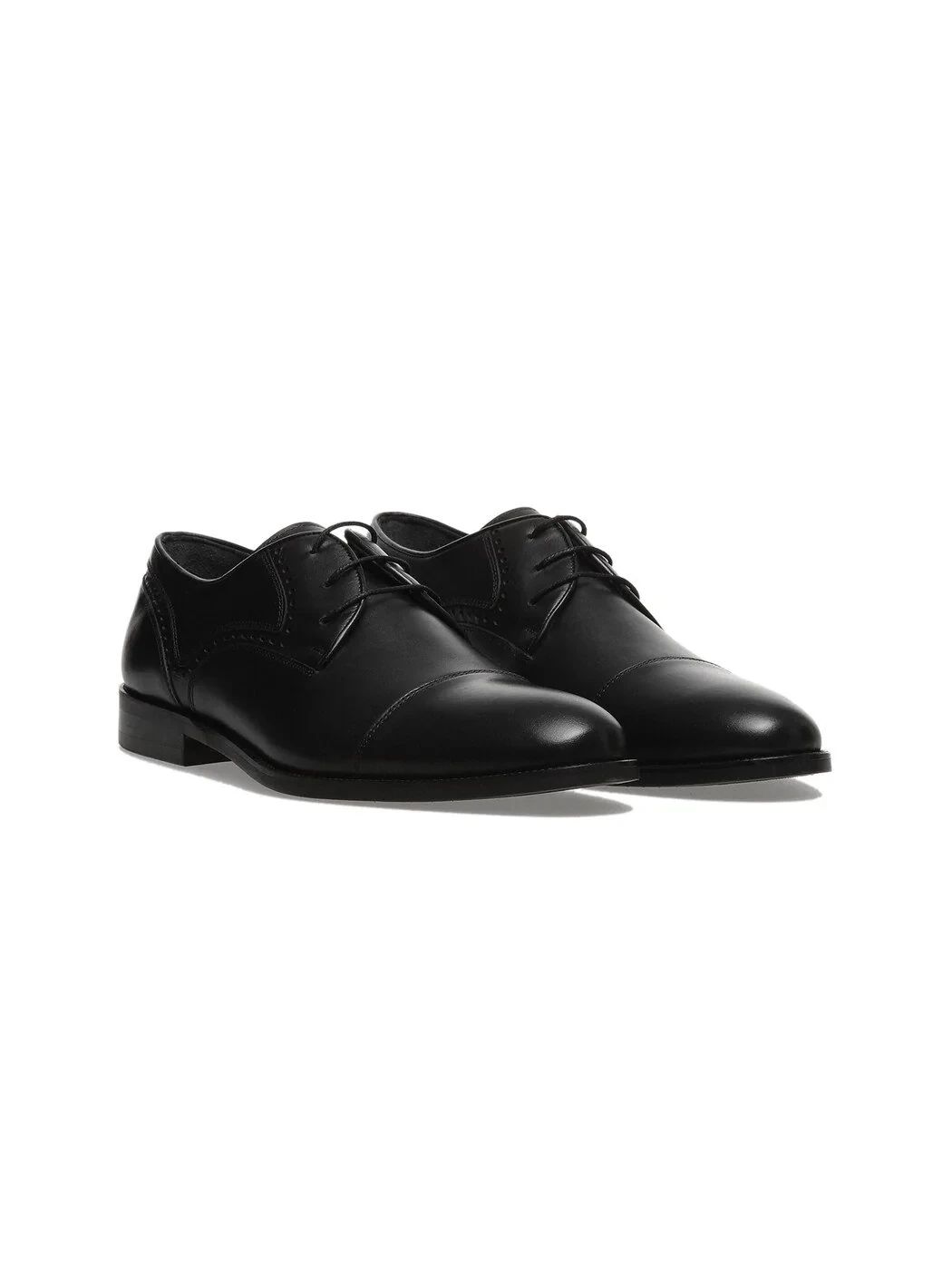 Black Leather Classical Shoes - 2