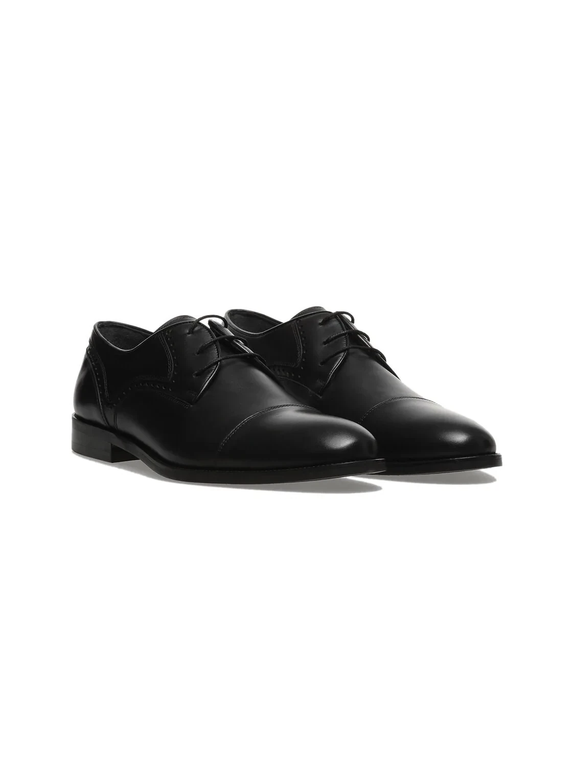 Black Leather Classical Shoes - 2