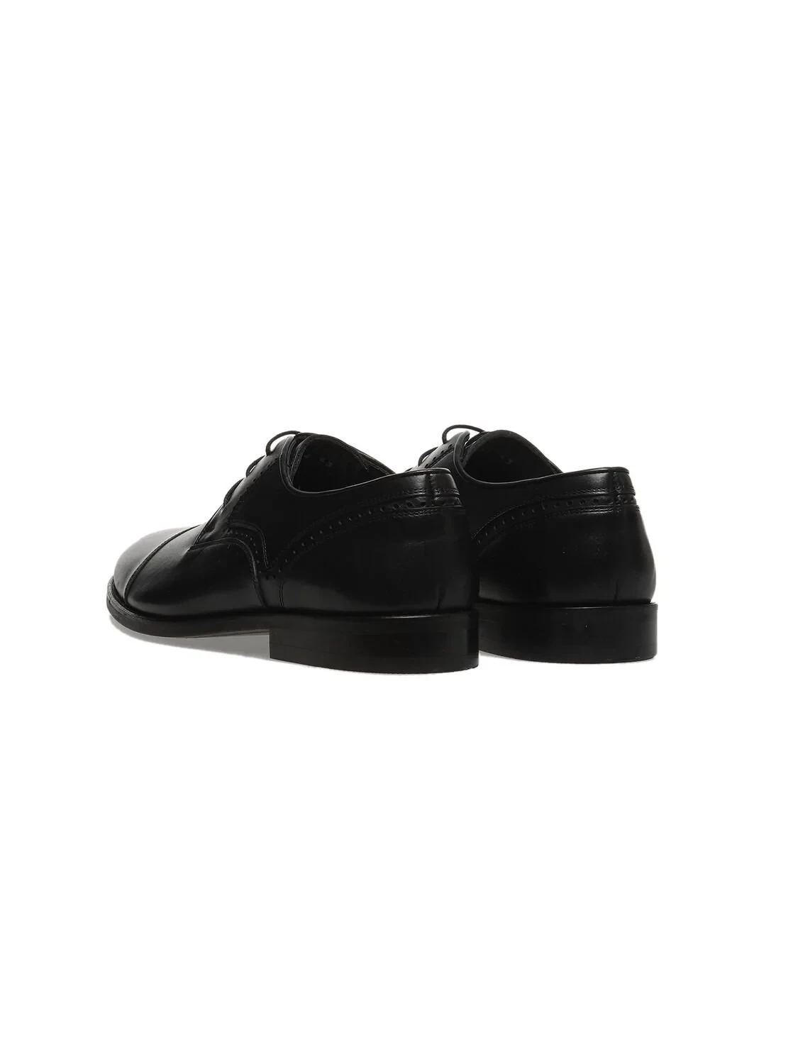 Black Leather Classical Shoes - 4