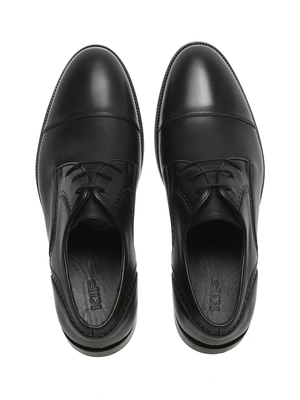 Black Leather Classical Shoes - 5