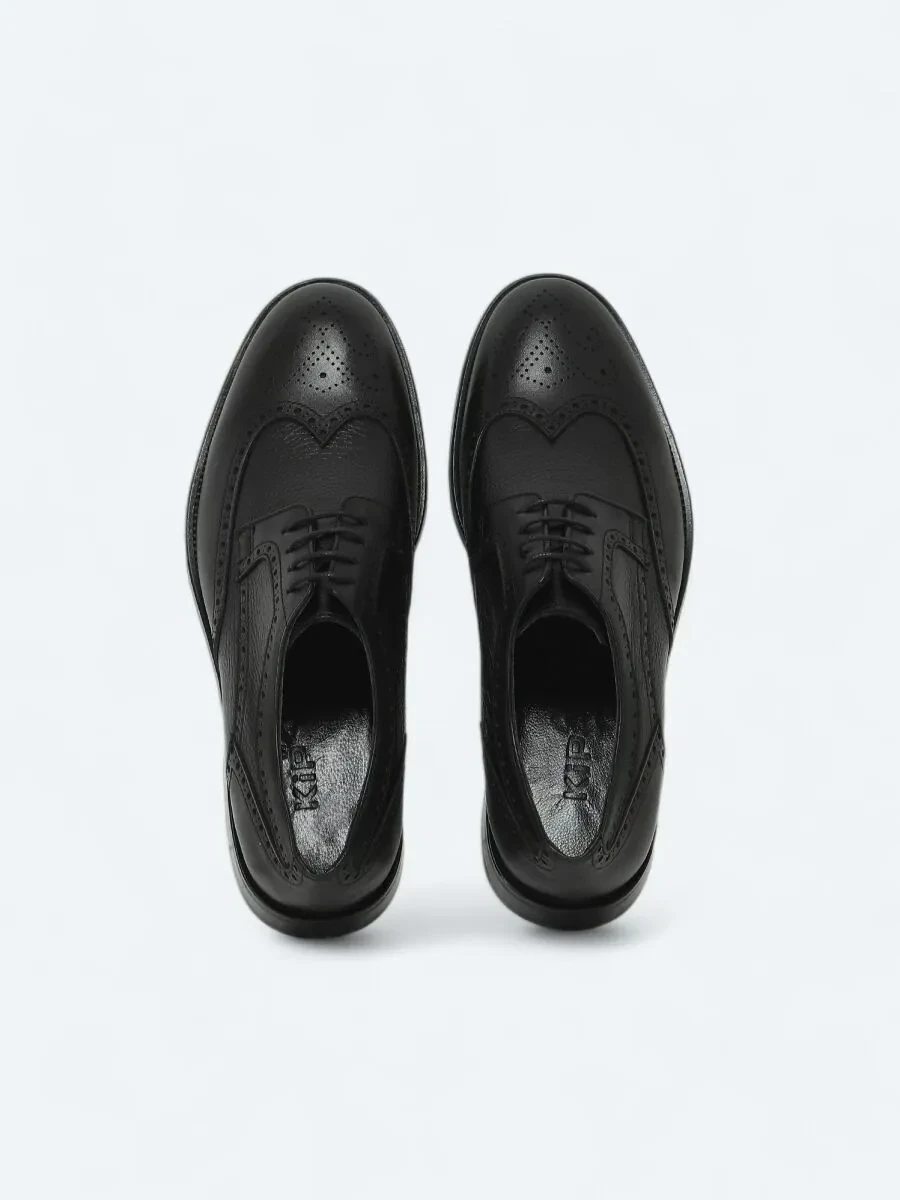 Black Leather Classical Shoes - 5