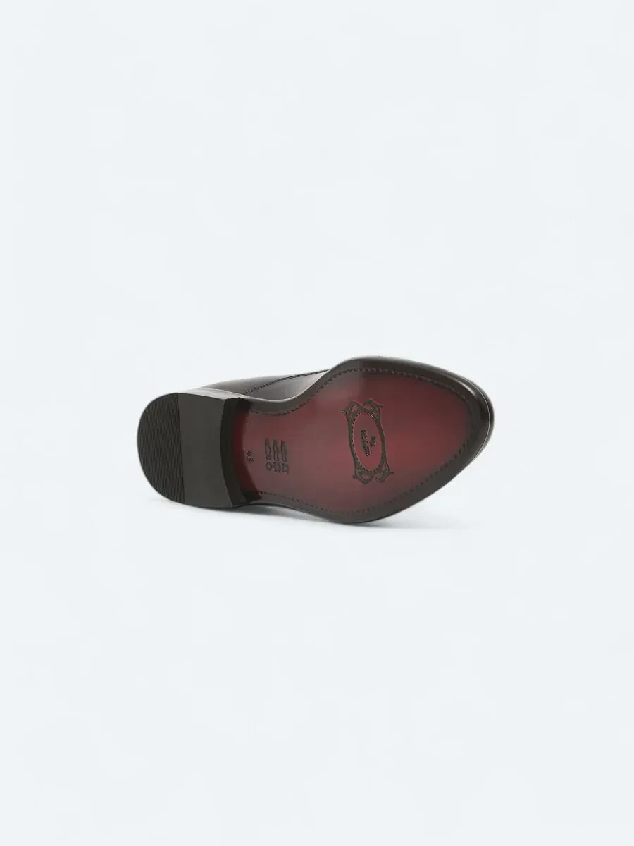 Black Leather Classical Shoes - 4