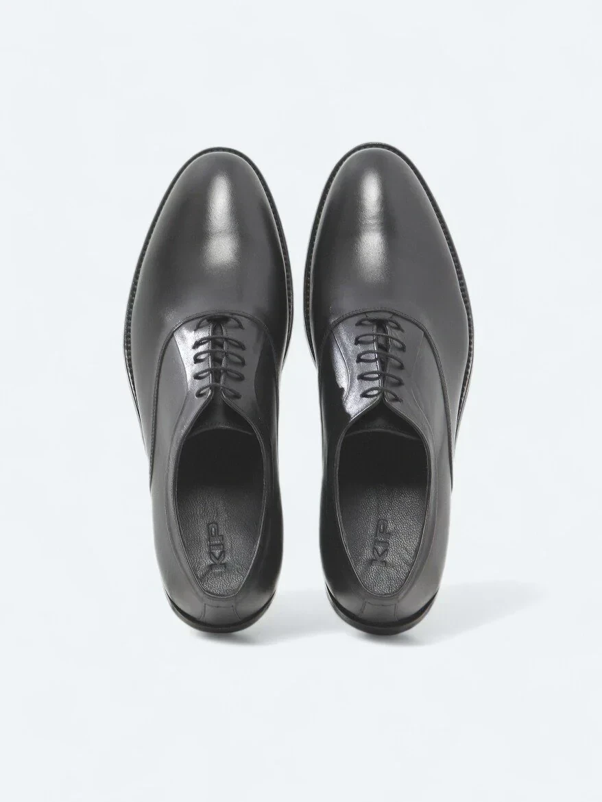 Black Leather Classical Shoes - 5