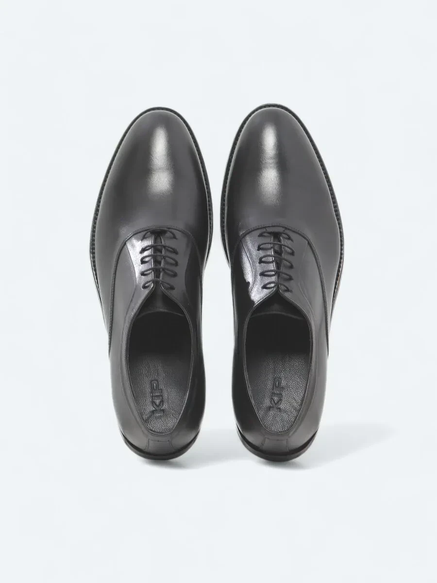 Black Leather Classical Shoes - 5
