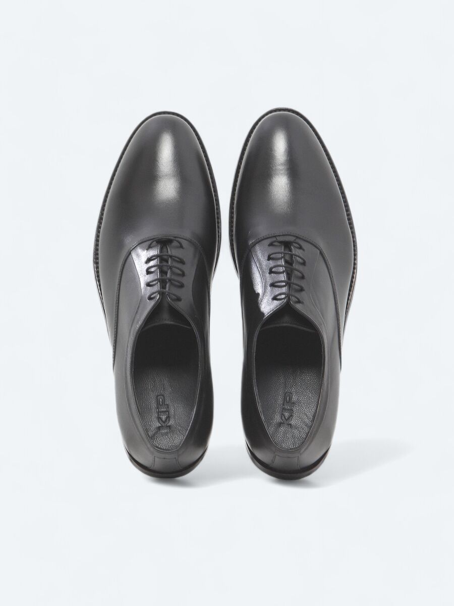 Black Leather Classical Shoes - 5