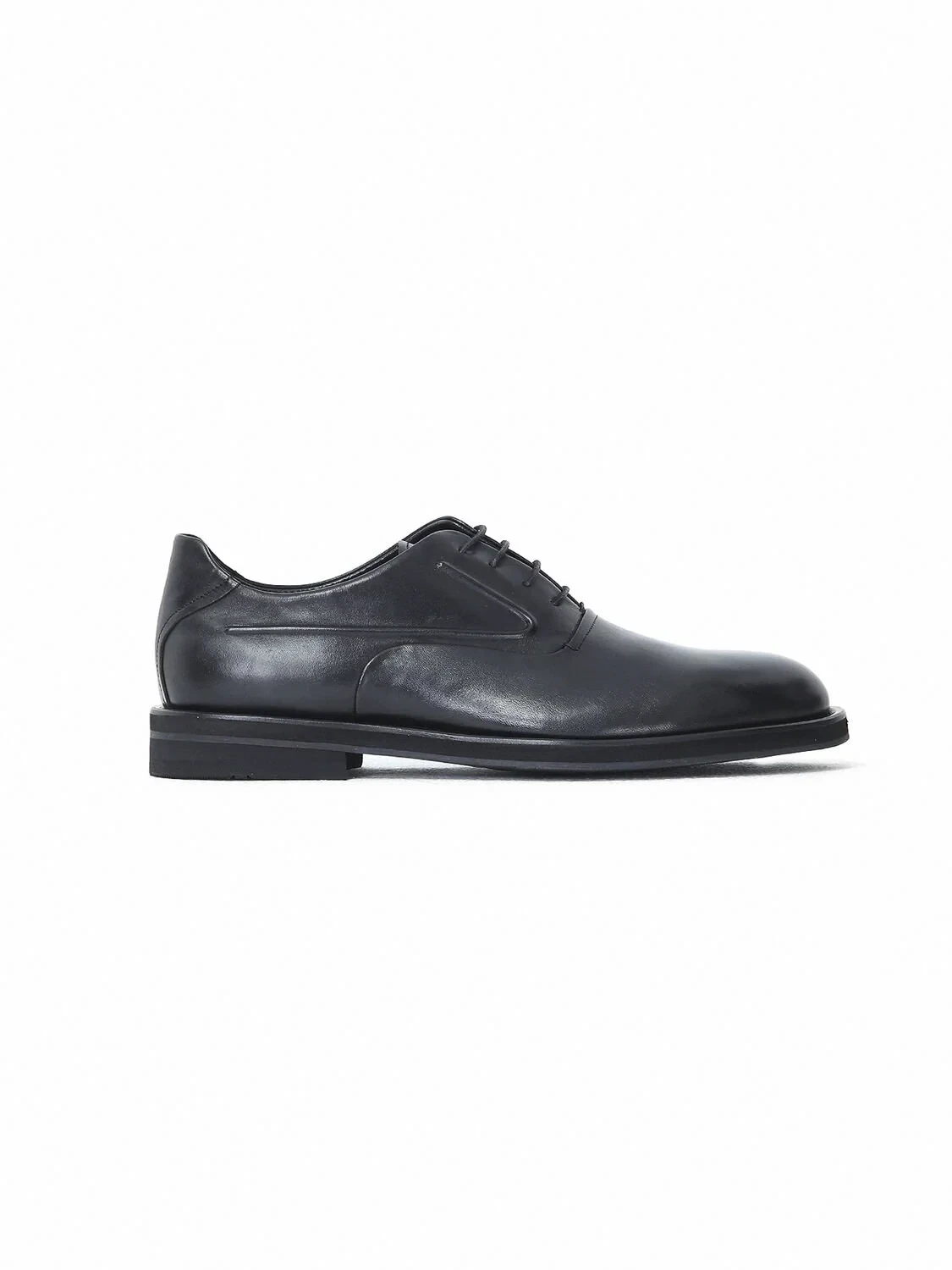 Black Leather Classical Shoes - 1
