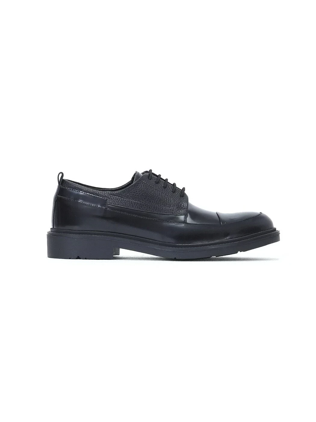 Black Leather Classical Shoes - 1
