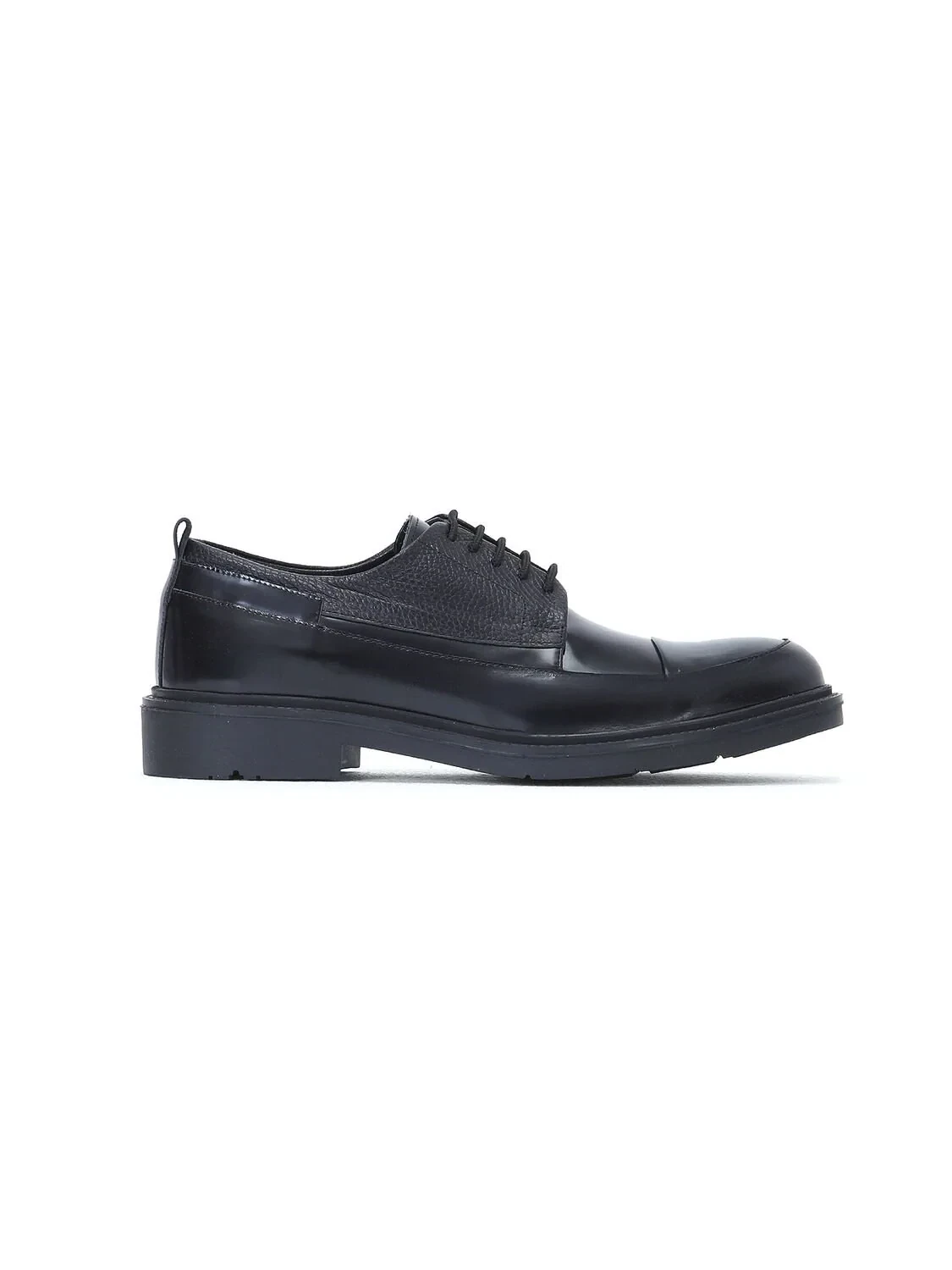 Black Leather Classical Shoes - 1