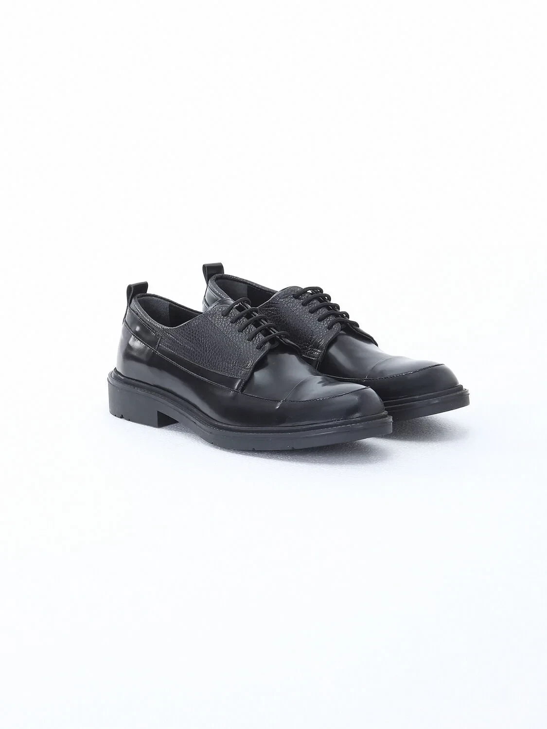 Black Leather Classical Shoes - 2