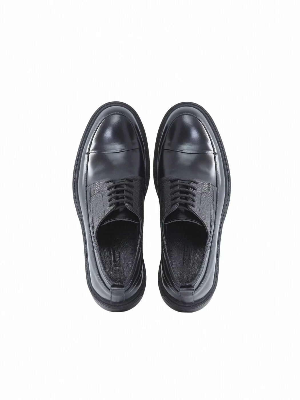 Black Leather Classical Shoes - 5