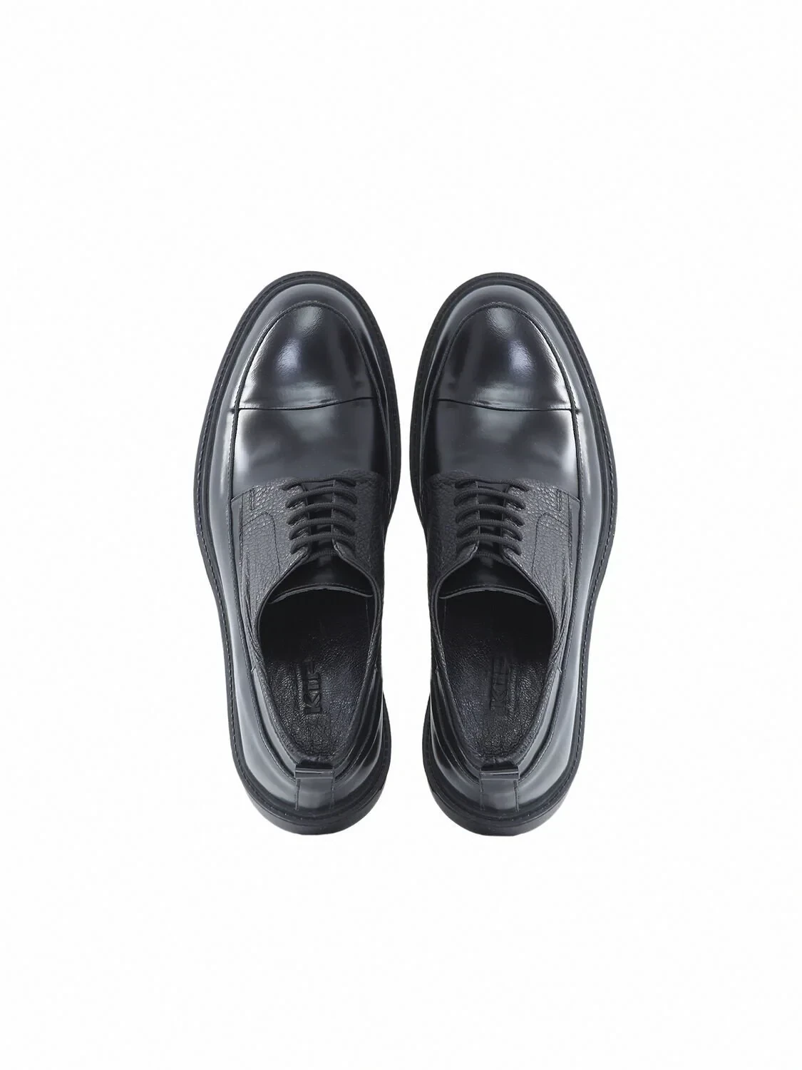 Black Leather Classical Shoes - 5