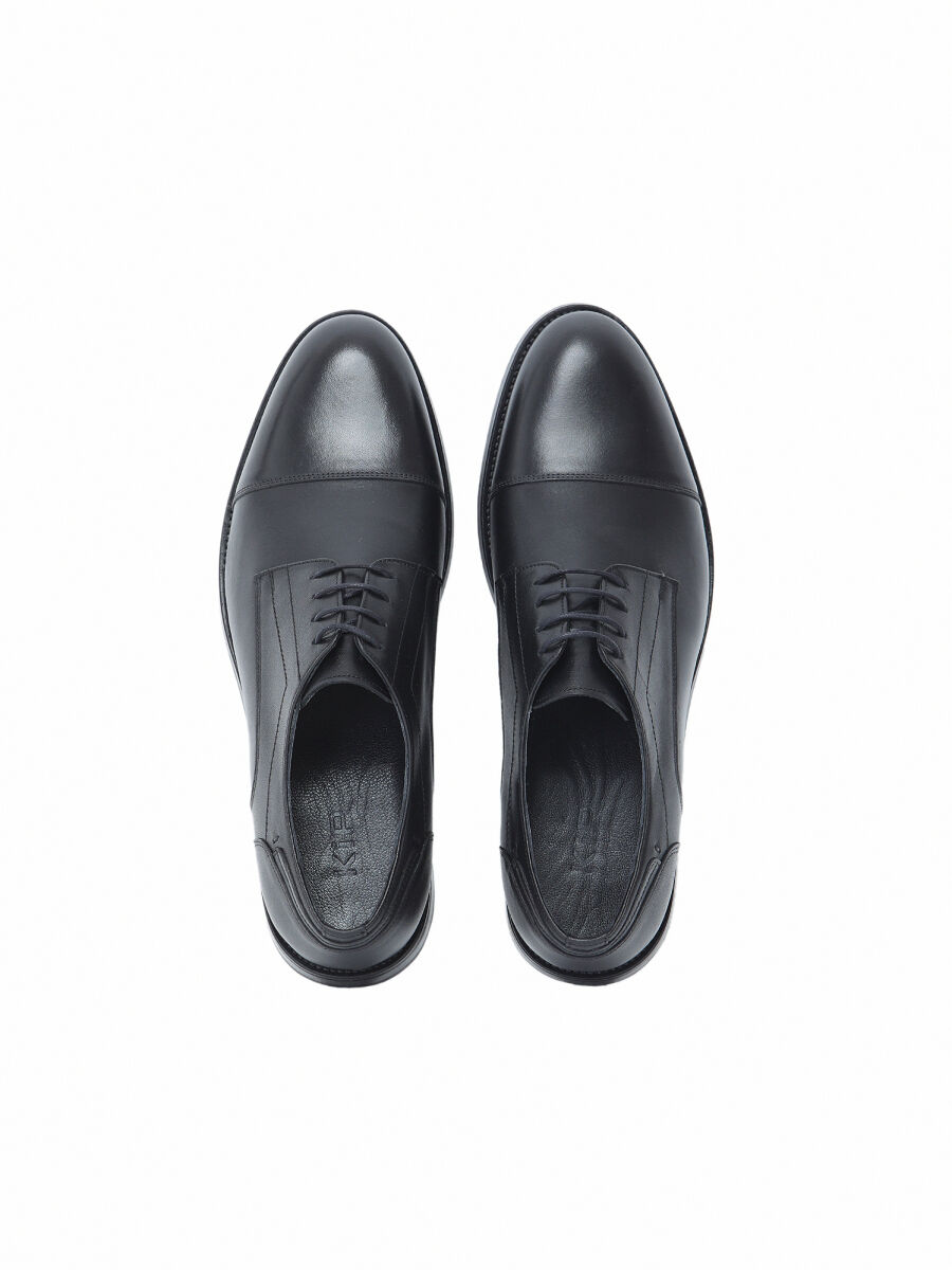 Black Leather Classical Shoes - 5