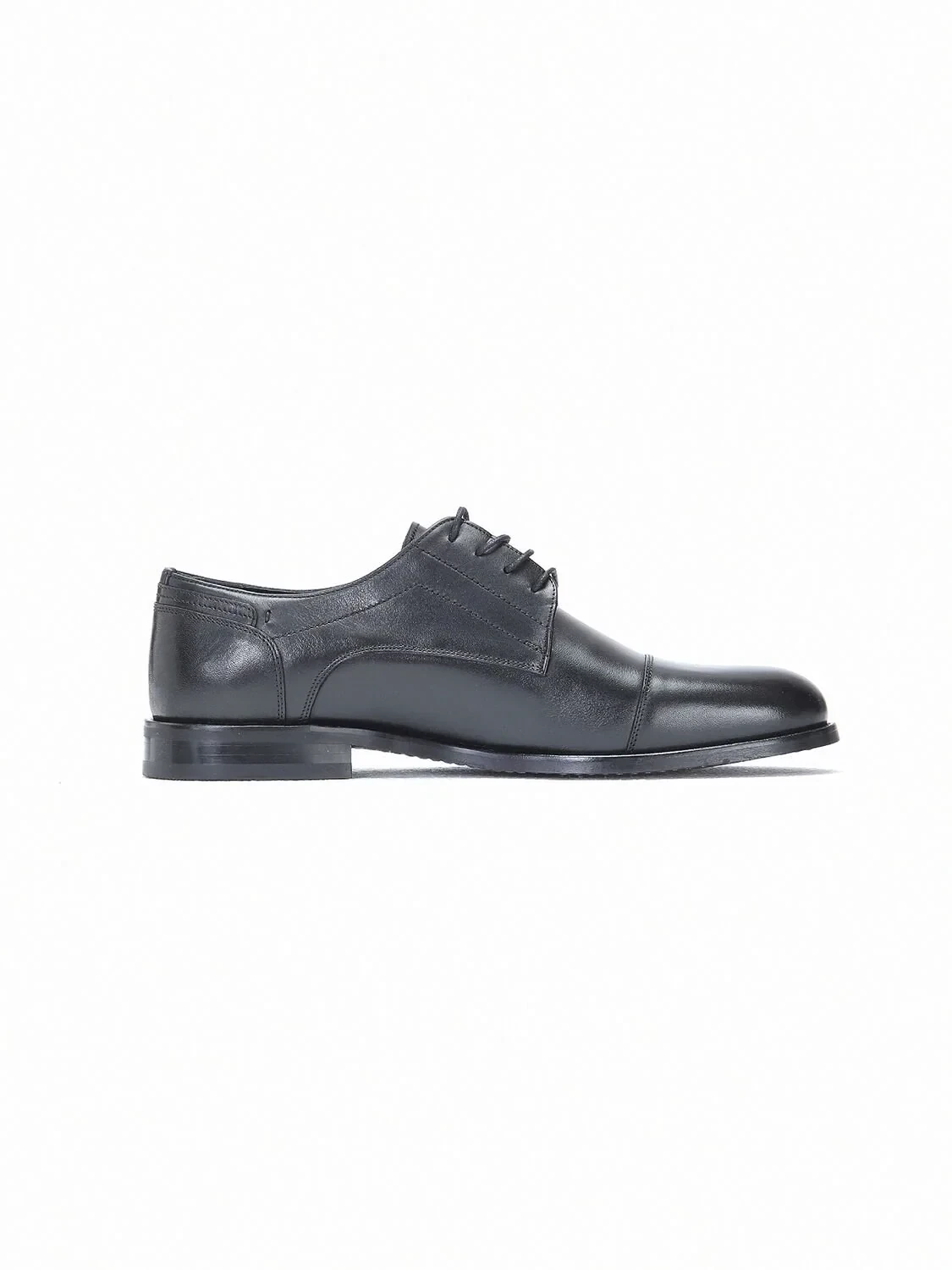Black Leather Classical Shoes - 1